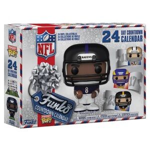 Funko NFL Countdown Calendar with Black and Purple Figures